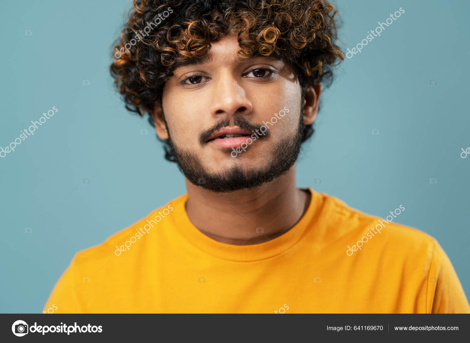 Curly online hair beard style