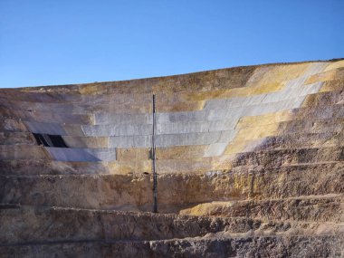 Mayın eğimli dengeleme süreci jeosentetik ve pompalı ile.