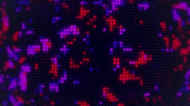 Digital technology grid line mosaic tile pattern loop motion