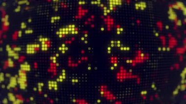 Digital technology grid line mosaic tile pattern loop motion