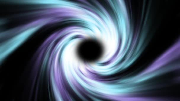 Space Vortex Wormhole Time Tunnel Vortex Animation Neon Glowing Rays — Vídeo de stock