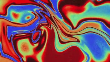 Renkli soyut psikedelik neon sıvı fon. Su mürekkebi ya da akrilik boya. Yanardöner canlı doku. Renkli panoramik sıvı dalga arka planı. Sanat çalışması yaratmak için soyut sıvı girdap deseni.