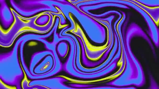 Kolorowy Abstrakcyjny Psychodeliczny Neonowy Płynny Tło Tusz Wodny Lub Farba — Wideo stockowe