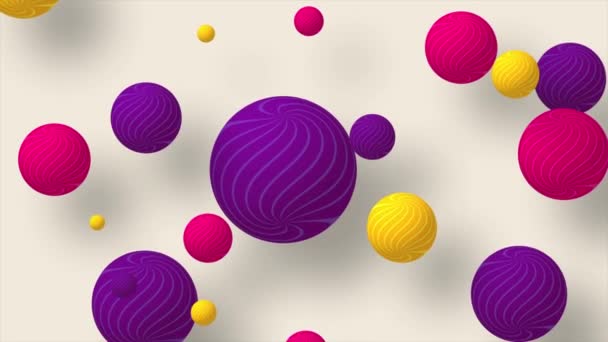 Geschlungene Fließende Sphären Bewegungsgrafik Kreis Abstrakten Minimalistischen Hintergrund Mit Sphären — Stockvideo