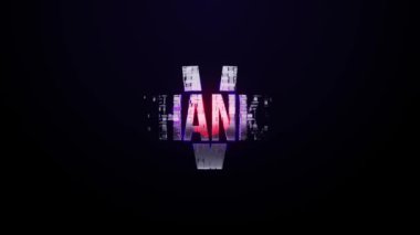 Dijital Yüksek Teknolojik Logo Animasyon Grafikleri. Fütürist Teknoloji Logosu Canlandırması.