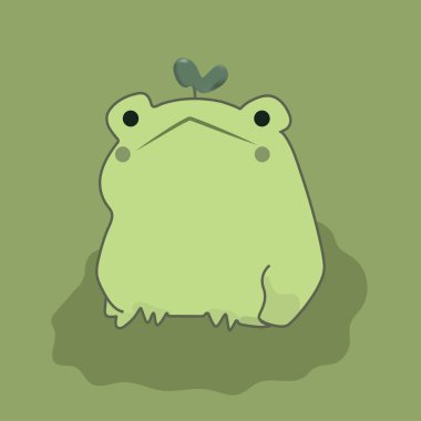 Yaprağın üzerindeki kurbağa