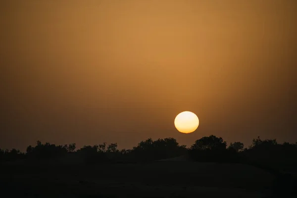 stock image African sunrise in the desert of Senegal