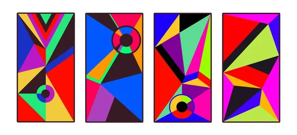Simple Abstract Made Plano Geométrico Cuatro Formas Tamaño Cubierta Background — Archivo Imágenes Vectoriales