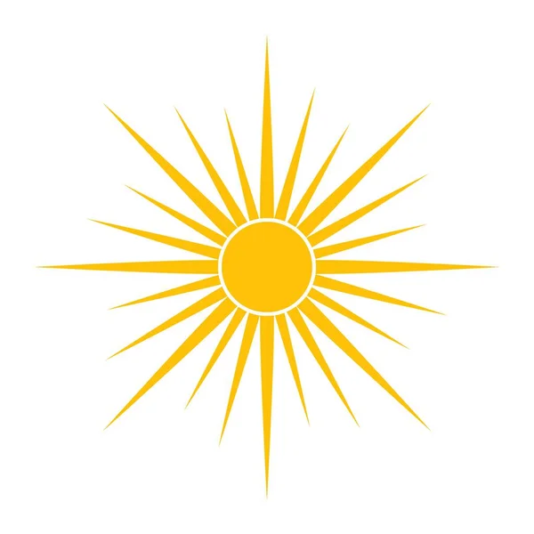 Illustration Solaire Isolée Sur Fond Blanc Icônes Sun Elements Pour — Image vectorielle