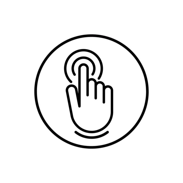 Εικονίδιο Αφής Σιλουέτα Οθόνης Αφής Απεικόνιση Του Χεριού Του Δακτύλου — Διανυσματικό Αρχείο