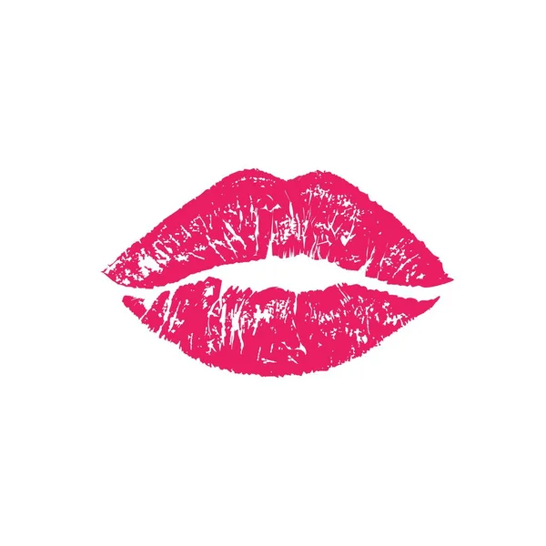 Lip Kiss Lip Kiss Printable Illustration Isolated White Background — Stock Vector