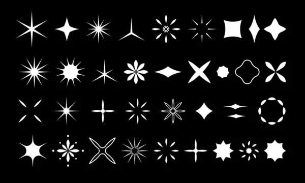 Sparkles Icon Set Light Effects Elements — Stock Vector