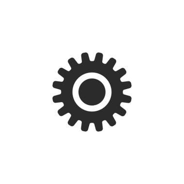 Düz ayarlar simgesi. Teçhizat illüstrasyonu ve kilit dişli onarım sembolü.