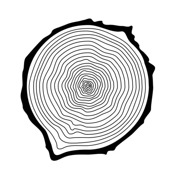 Wavy Line Ring Pattern Wood Grain Texture Trees Tree Stumps — стоковый вектор
