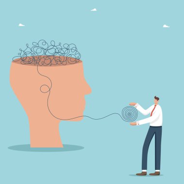 Sorunları çözmede, zekada ve düşünce sürecinde zor durumlardan kurtulmanın bir yolunu bulmada, yeni yaratıcı ve yenilikçi fikirler yaratmak için takım çalışmasında, insan karmaşık düşünceleri büyük bir kafada çözer..