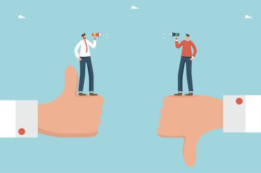 Karar verme mekanizmasındaki çelişkiler, hedefe ulaşmak için stratejinin artıları ve eksileri, çalışma sürecindeki anlaşmazlıklar, olumlu ve olumsuz geri bildirim, büyük ellerde tartışan ve hoşlanmayan erkekler.