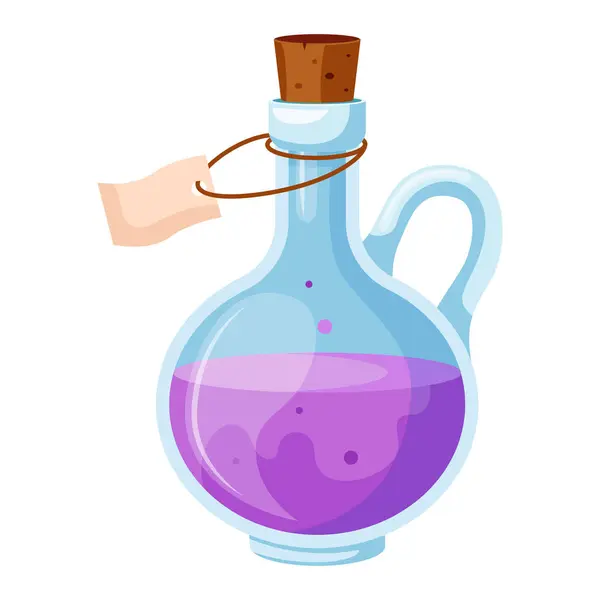 Illustration Cartoon Flasks Potion Game Potion Magic Phials Game Icon — Stock Vector