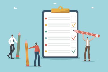 Zaman yönetimi ve iş takvimi, görev ve atamaların başarıyla tamamlanması için takım çalışması, iş kararları, çalışma takvimini takip etmek, rasyonel düşünme, tablet yakınında kalemleri olan takım.