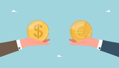 Para transferi, döviz kurları, para transferi için uluslararası şirketler, dolardan avroya dönüşüm, hesap işlemleri, para değerinin artması, büyük el takası..