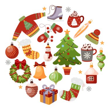 Çember şeklinde Noel seti