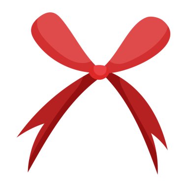 Basit el çizimi kırmızı saten kurdele