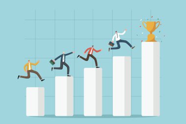 Takım kupa için yarışıyor.