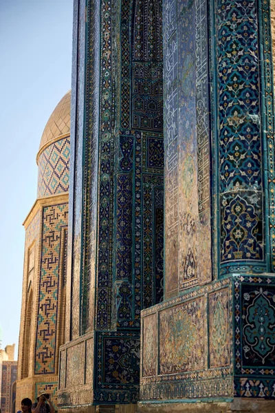 Complexo Mausoléus Shahi Zinda Samarcanda Uzbequistão — Fotografia de Stock