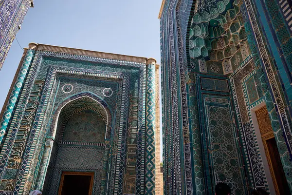 Комплекс Мавзолеев Шахи Зинда Самарканде Узбекистан — стоковое фото