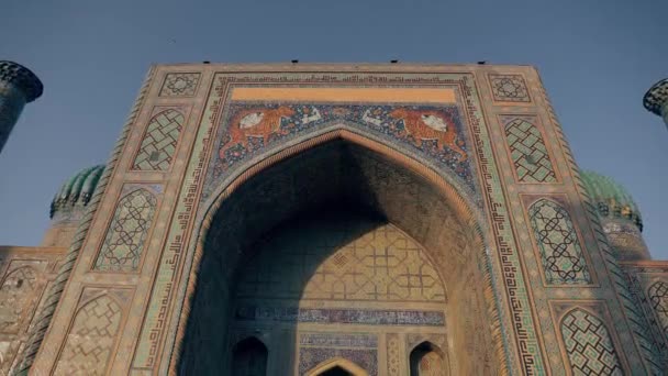 Площа Регістану Центрі Стародавнього Міста Самарканд Узбекистан Кадри — стокове відео