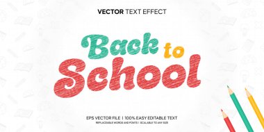 Beyaz tahta premium vektörü üzerinde el çizimi yazı efekti ile okul Renkli Harflere Dönüş