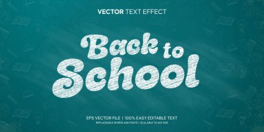 Mavi bir karatahta premium vektörü üzerinde el çizimi yazı efekti