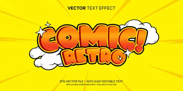 komik retro düzenlenebilir metin efekti