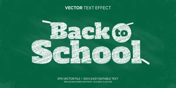 Yeşil karatahta bakkal vektöründeki beyaz tebeşirle okula dönüş efekti 