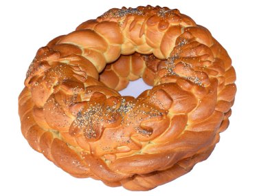 Round colac bread Traditional freshly baked colac