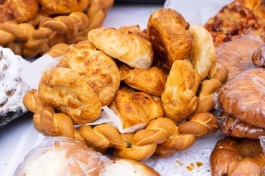 Turtaların ve çeşitli hamur işlerinin arkaplanı