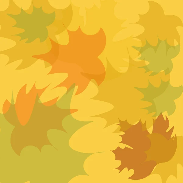 Abstract Autumn Background Falling Multicolored Maple Leaves Transparent Layers — Stock Vector