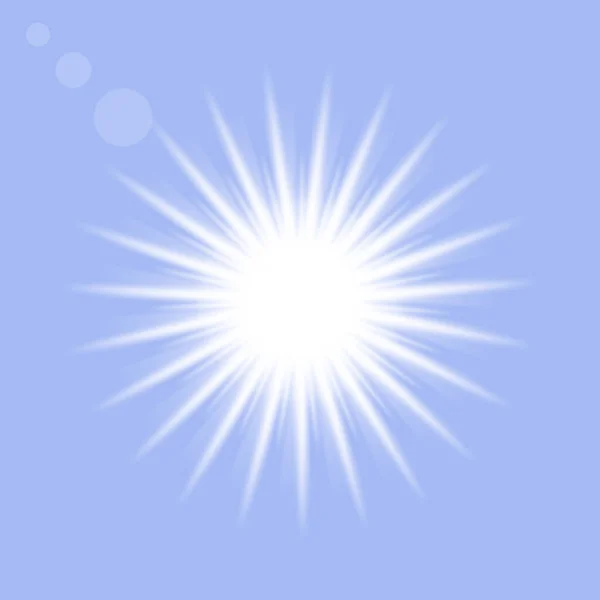 Sol Brilhante Meio Dia Desenho Vetorial Com Efeito Borrão — Fotografia de Stock