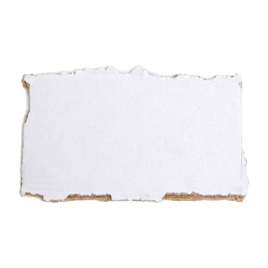 Yırtık beyaz karton yazı alanı