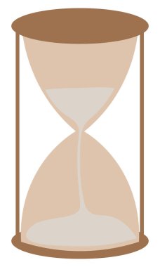 Kum saati ölçüm aracı, düz vektör çizimi