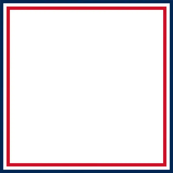 Fransız bayrağı renginde kenarlığı olan kare çerçeve, mavi beyaz, vektör grafik tasarımı