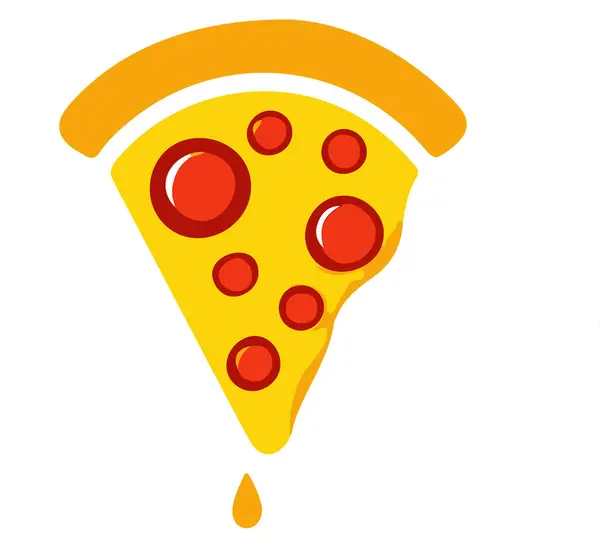 Pizza Dilimi, Minimalist ve Vibrant logosu, Vektör Tasarımı Markalaşma ve Paketleme İçin Mükemmel