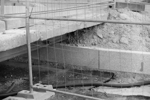Concrete Footbridge Renovated Street — Stock Photo, Image