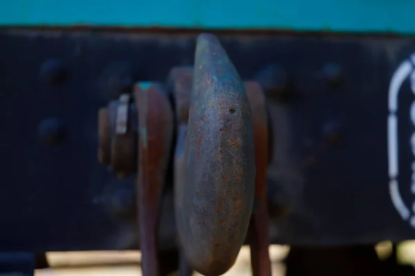 Железный Ржавый Буксирный Крючок Телеге — стоковое фото