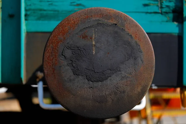 Железный Ржавый Бампер Повозке — стоковое фото