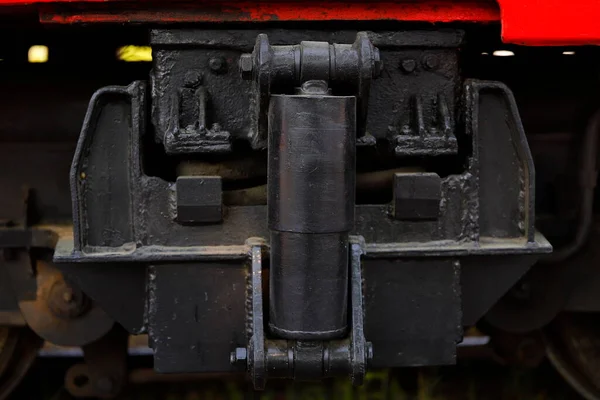Besi Hitam Bagian Dari Kereta Kereta Kereta Api — Stok Foto