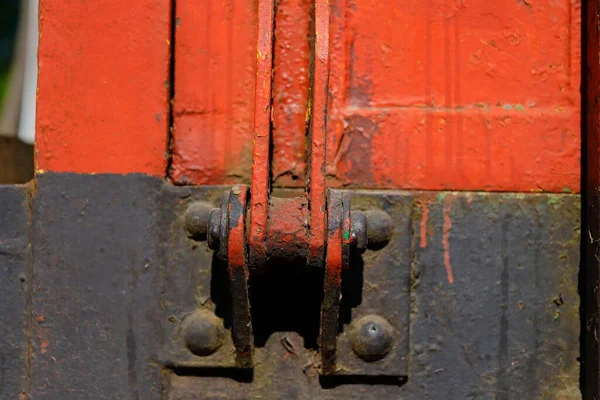 Красно Чёрный Железнодорожный Разъем Поезде — стоковое фото