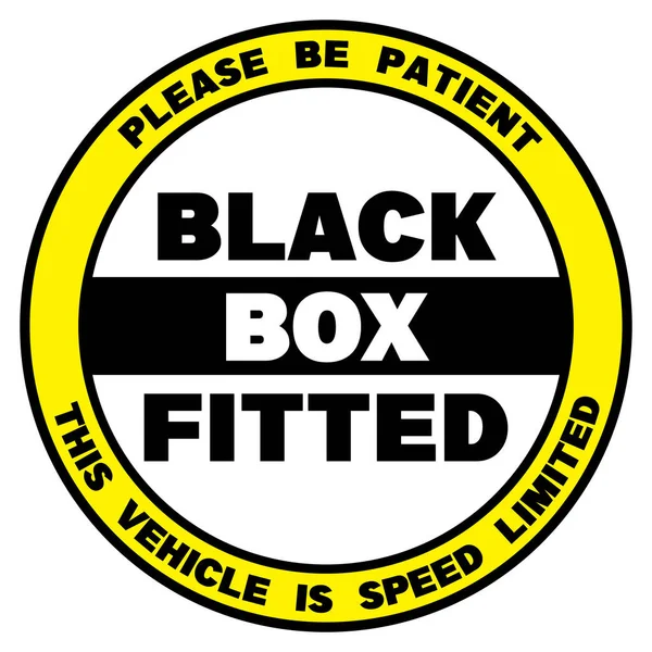 Buďte Prosím Trpěliví Černá Skříňka Montována Auto Design — Stock fotografie
