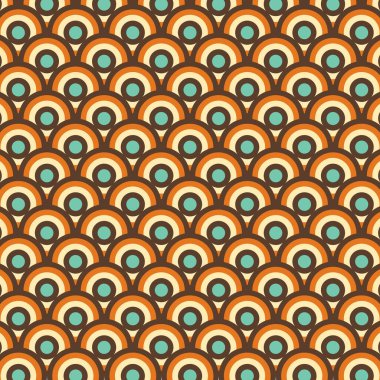 1970 'lerin Style Retro 70' lerin Vintage Tile Deseni