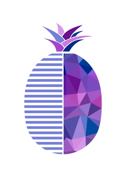Geometric Pineapple - Isolated Fruit Graphic Design