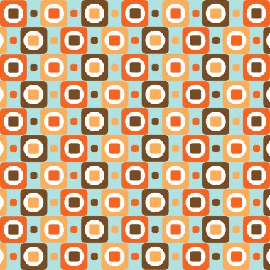 1960 'ların Retro Orta-Yüzyıl Modern Geometrik Döşeme Deseni  
